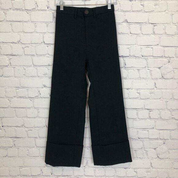 Sea New York Cuffed Wool Trousers Pants Teal Size 0 - Picture 1 of 7
